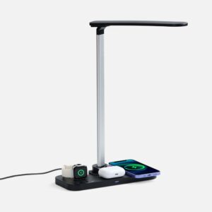Настольная лампа с беспроводной зарядкой Power Light, черный