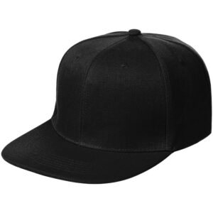 Бейсболка Snapback с прямым козырьком, черный