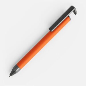 Ручка шариковая Standic с подставкой для телефона, оранжевый