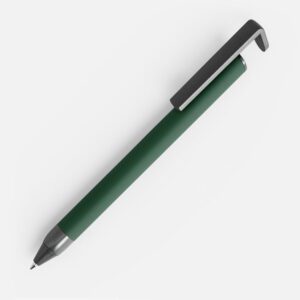Ручка шариковая Standic с подставкой для телефона, зеленый
