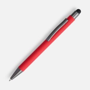 Ручка шариковая Atento Soft Touch со стилусом, красный