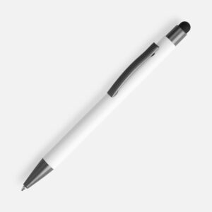 Ручка шариковая Atento Soft Touch со стилусом, белый