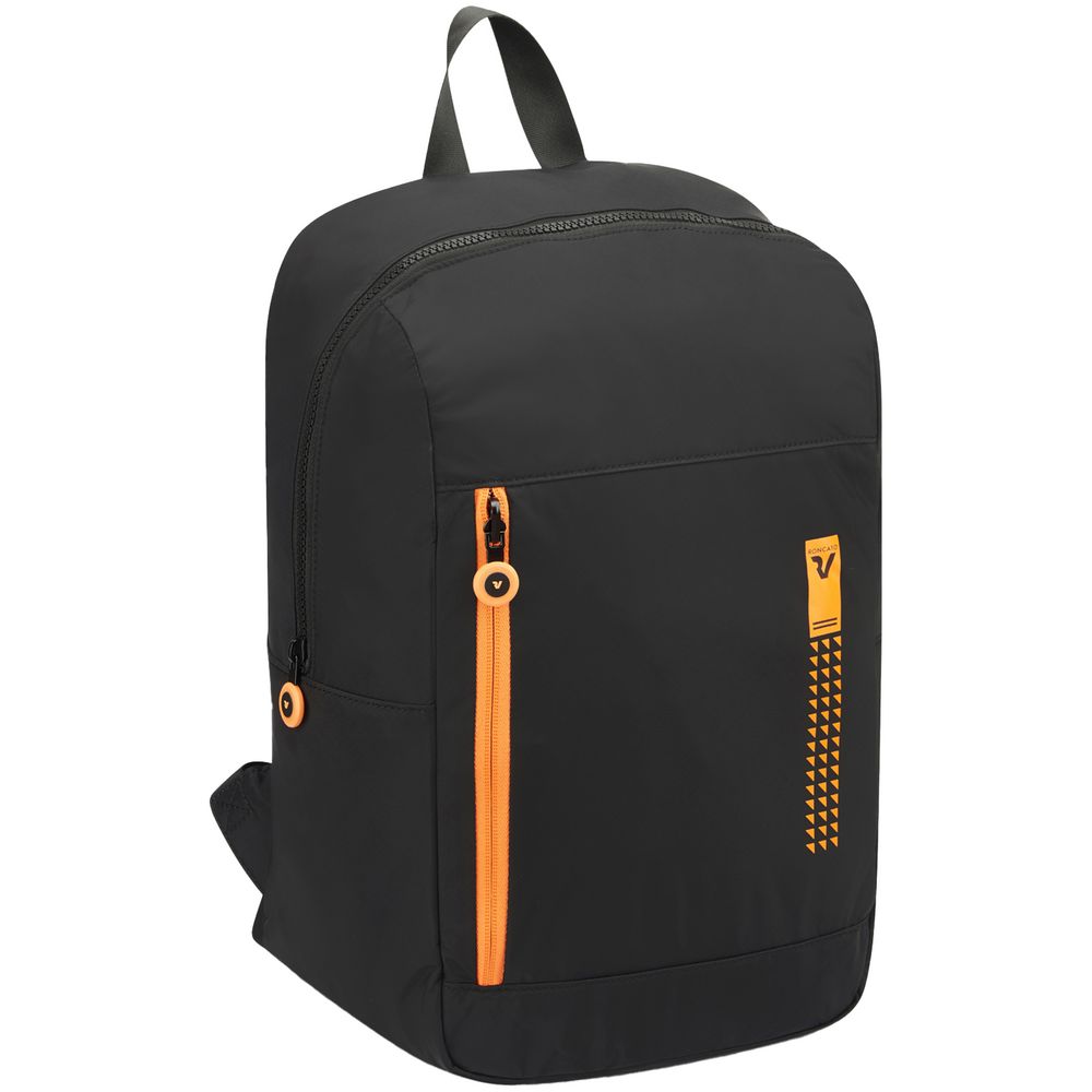 Складной рюкзак Compact Neon, черный, черный с оранжевым