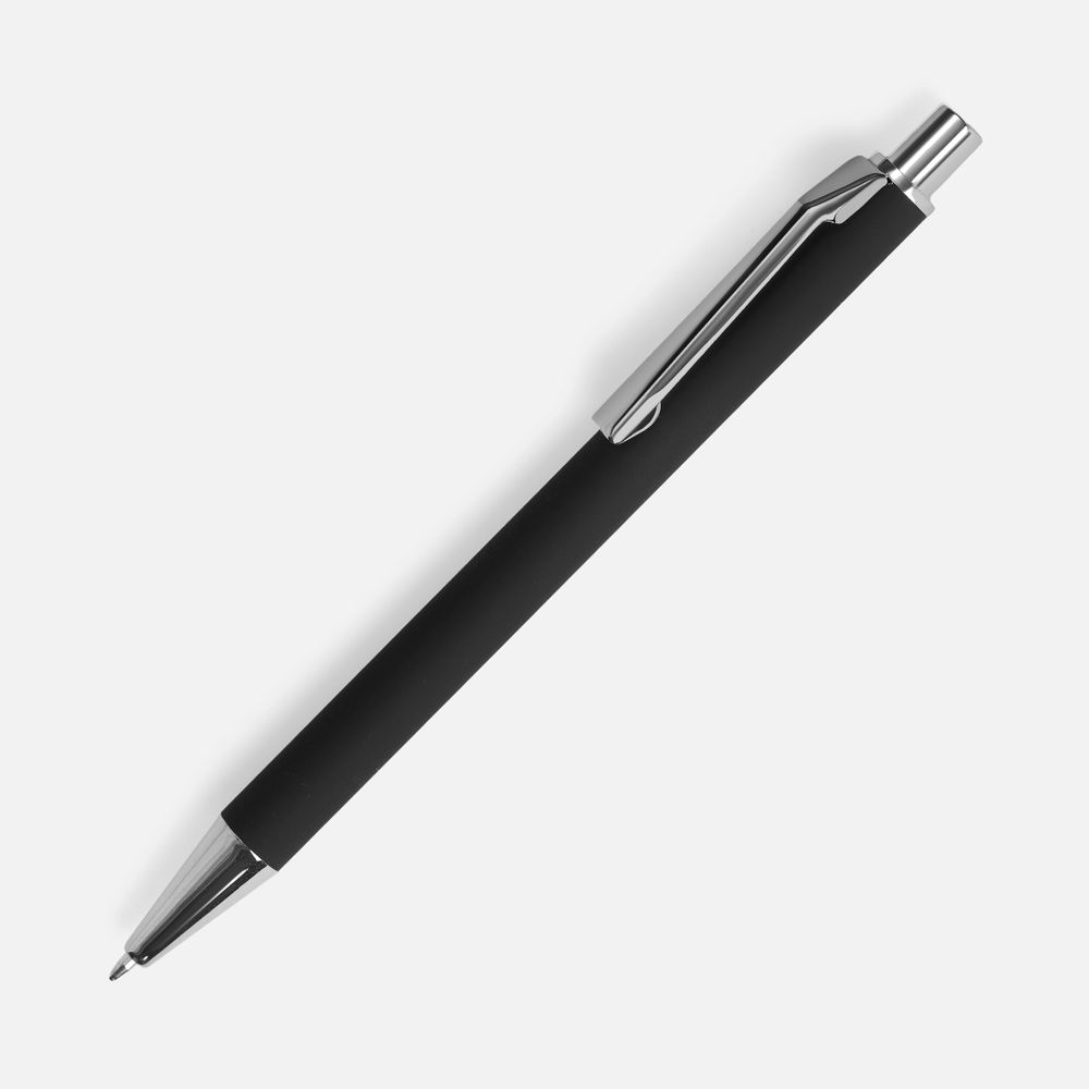 Ручка шариковая Lobby Soft Touch Chrome, черный