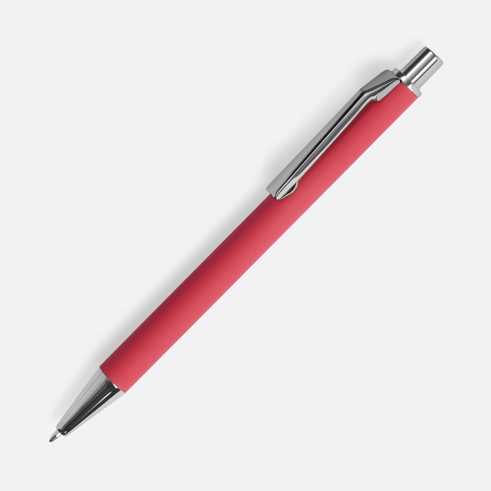 Ручка шариковая Lobby Soft Touch Chrome, красный