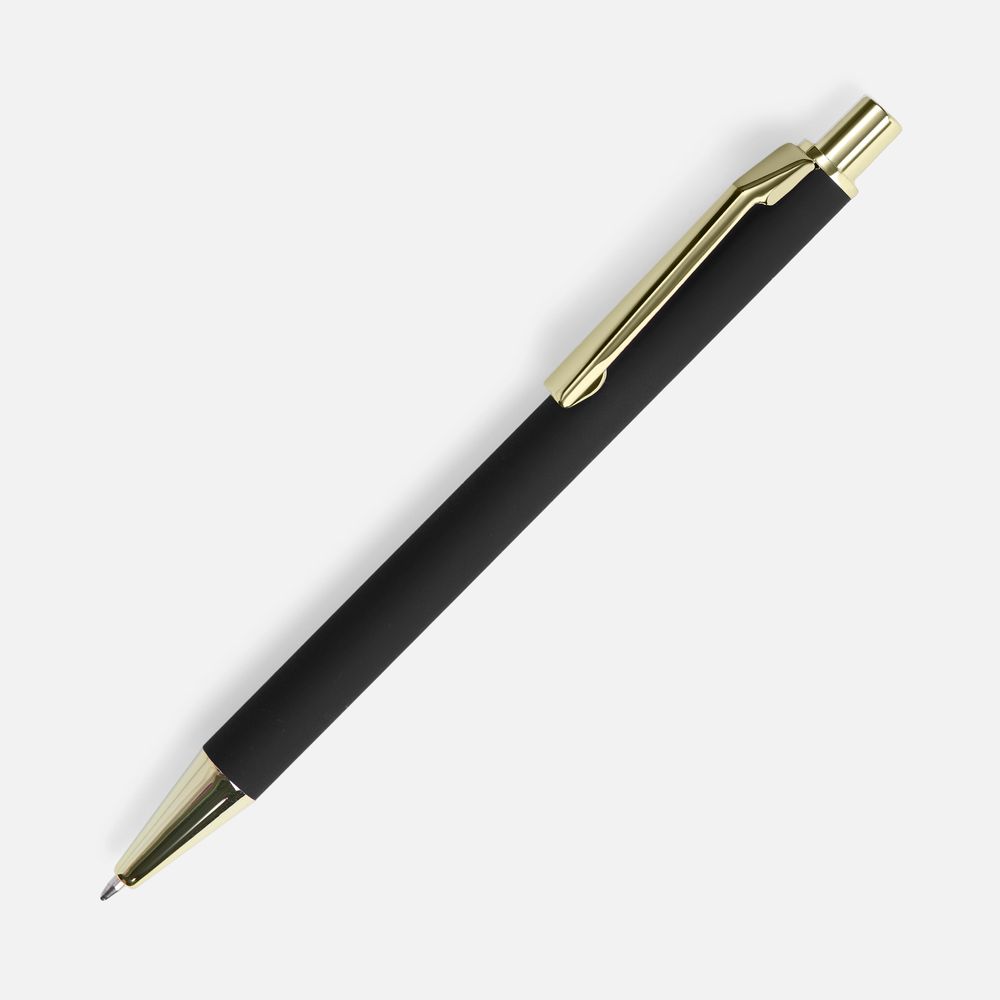 Ручка шариковая Lobby Soft Touch Gold, черный