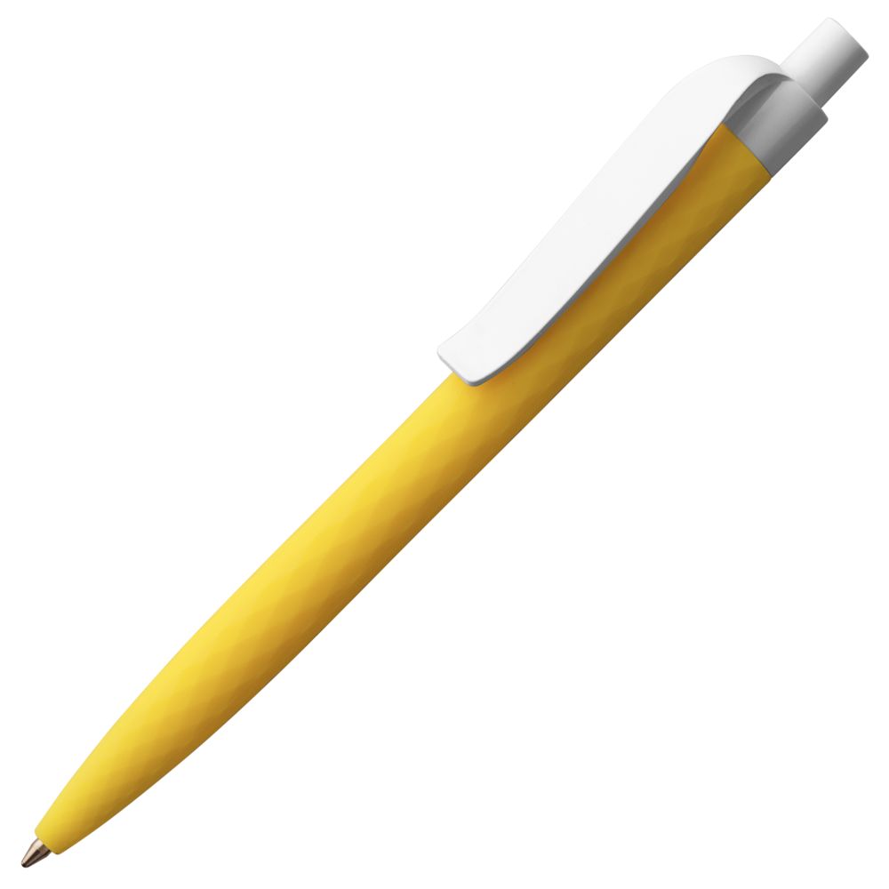 Ручка шариковая Prodir QS01 PMP-P, с белым, желтый с белым