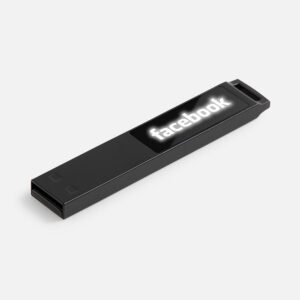 Флешка с подсветкой логотипа markBright Black, белый, 32 Гб