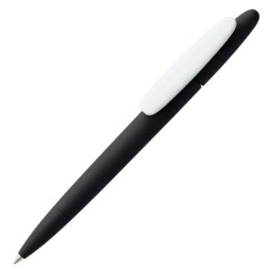 Ручка шариковая Prodir DS5 TRR-P Soft Touch, черный с белым