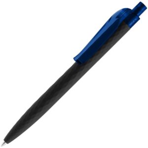 Ручка шариковая Prodir QS01 PRT-T Soft Touch, черная, черный с синим