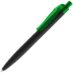 Ручка шариковая Prodir QS01 PRT-T Soft Touch, черная, черный с зеленым