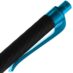 Ручка шариковая Prodir QS01 PRT-T Soft Touch, черная, черный с голубым