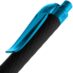 Ручка шариковая Prodir QS01 PRT-T Soft Touch, черная, черный с голубым