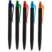 Ручка шариковая Prodir QS01 PRT-T Soft Touch, черная, черный с голубым