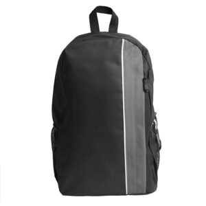 Рюкзак PLUS, чёрный/красный, 44 x 26 x 12 см, 100% полиэстер 600D, черный, серый