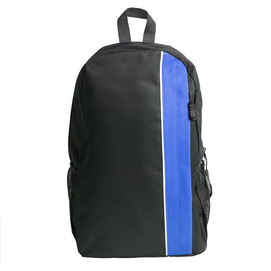 Рюкзак PLUS, чёрный/красный, 44 x 26 x 12 см, 100% полиэстер 600D, черный, ярко-синий