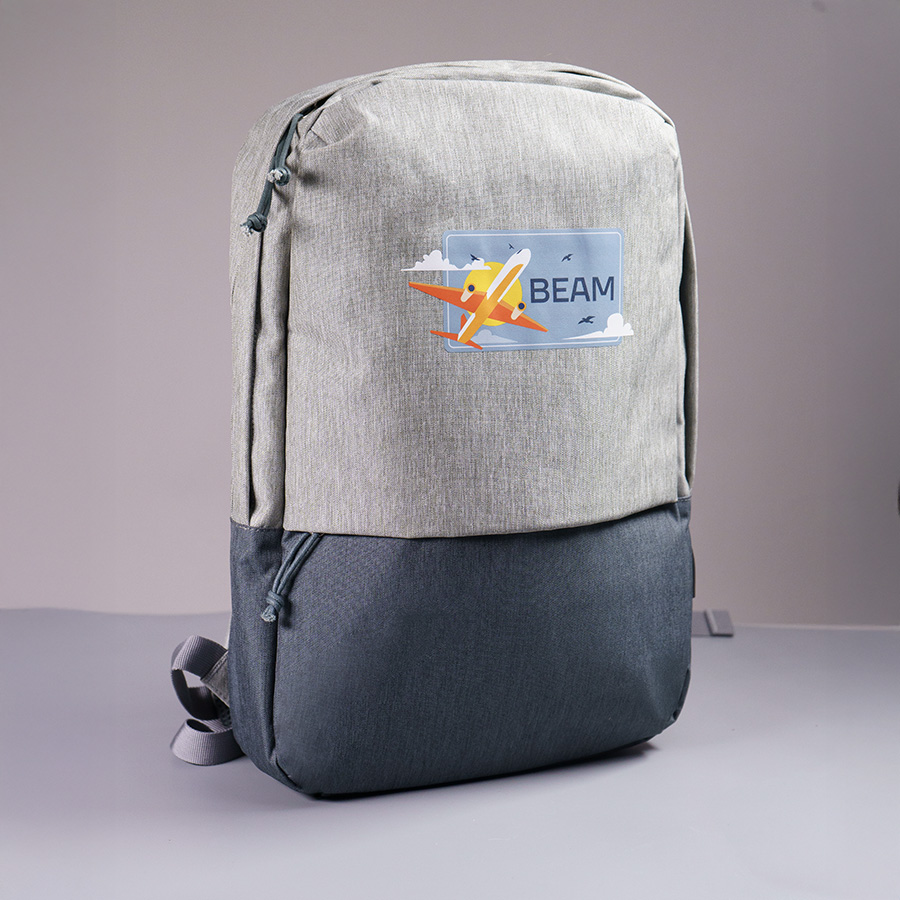 Рюкзак "Beam", серый/оранжевый, 44х30х10 см, ткань верха: 100% полиэстер, подкладка: 100% полиэстер — изображение 62
