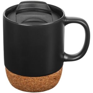 Кружка с пробковой подставкой Corky Walk, черный
