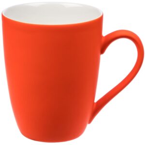 Кружка Good Morning с покрытием софт-тач, ver.2, оранжевый