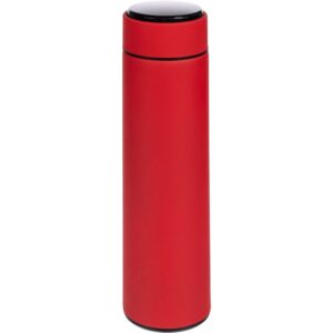 Смарт-бутылка с заменяемой батарейкой Long Therm Soft Touch, красный