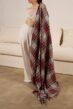 Плед «Валдай», бежевый с красным и синим