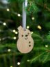 Деревянная подвеска Christmate, snegovik