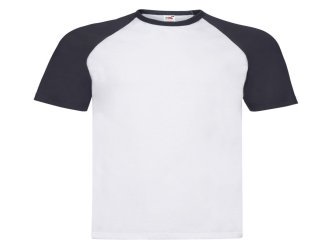 Футболка мужская SHORT SLEEVE BASEBALL T 160, темно-синий, белый