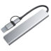 USB-хаб ROOT 8 в 1, серый, алюминий