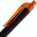 Ручка шариковая Prodir QS01 PRT-T Soft Touch, черная, черный с оранжевым