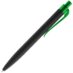 Ручка шариковая Prodir QS01 PRT-T Soft Touch, черная, черный с зеленым