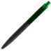 Ручка шариковая Prodir QS01 PRT-T Soft Touch, черная, черный с зеленым