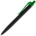 Ручка шариковая Prodir QS01 PRT-T Soft Touch, черная, черный с зеленым