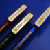 Ручка шариковая GLOSSY GOLD, сизый, золотистый