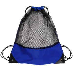 Рюкзак мешок с укреплёнными уголками Mesh, красный, 35*41 см, полиэстер 210D, синий
