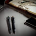 Ручка шариковая FACTOR BLACK со стилусом, черный, зеленый