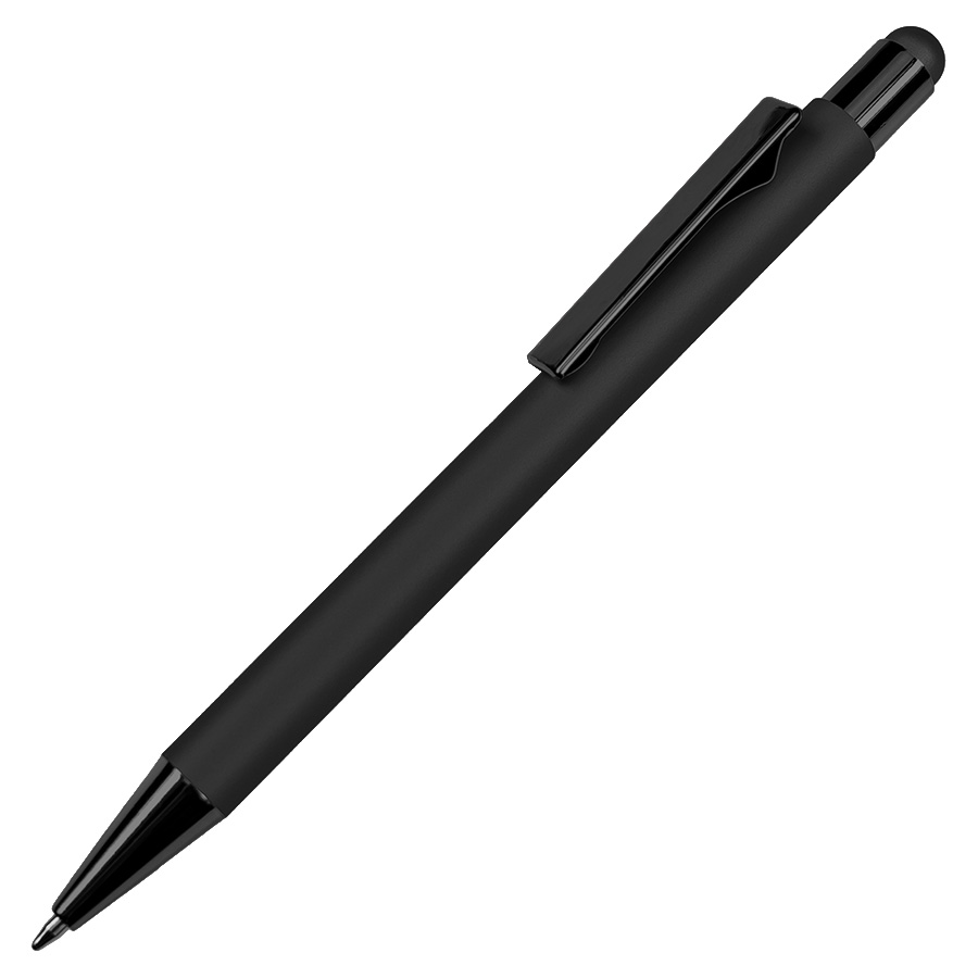 Ручка шариковая FACTOR COLOR со стилусом, черный