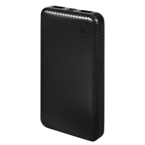 Универсальный аккумулятор Rib 10 (10000 мАч), белый, 13,5х6.8х1,5 см, черный
