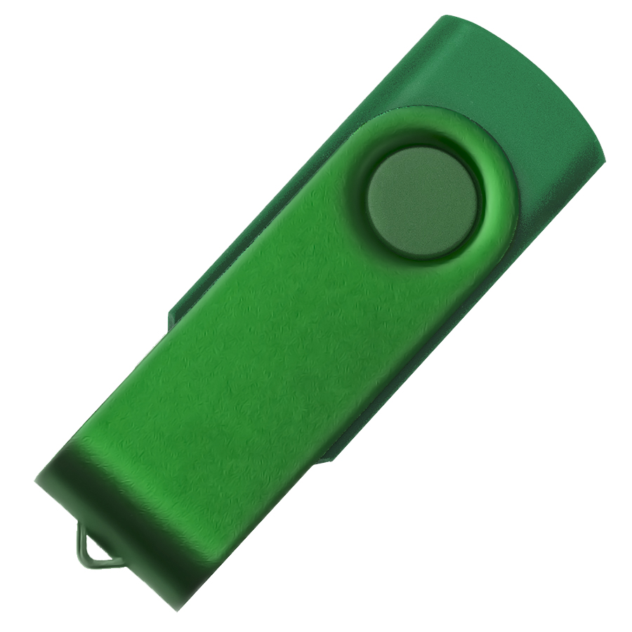 USB flash-карта DOT (), белый, 5,8х2х1,1см,пластик металл, зеленый, 8 Гб
