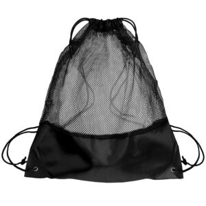 Рюкзак мешок с укреплёнными уголками Mesh, красный, 35*41 см, полиэстер 210D, черный