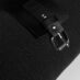 Плед "Belt"; белый; 130 х 180 см; 100% акрил, с ремнем, черный