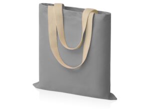 Сумка для шопинга Steady хлопковая с парусиновыми ручками, 260 г/м2, серый