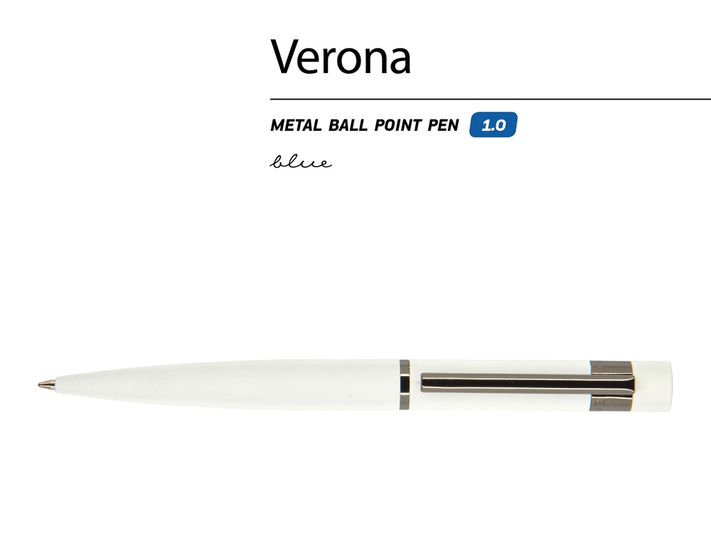 Ручка металлическая шариковая Verona, софт-тач — изображение 21