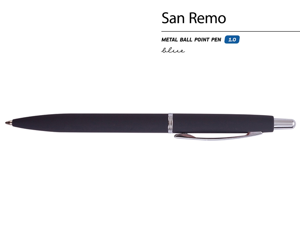 Ручка металлическая шариковая San Remo, софт-тач — изображение 28