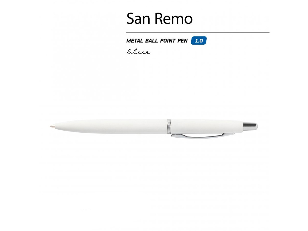 Ручка металлическая шариковая San Remo, софт-тач — изображение 22