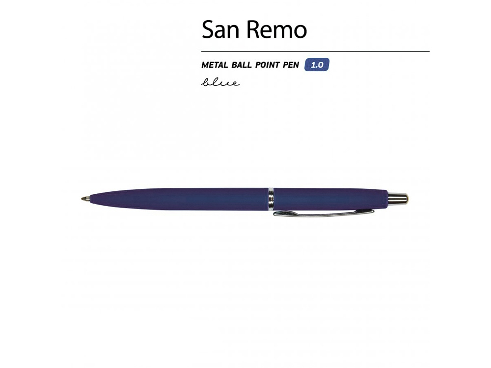 Ручка металлическая шариковая San Remo, софт-тач — изображение 31
