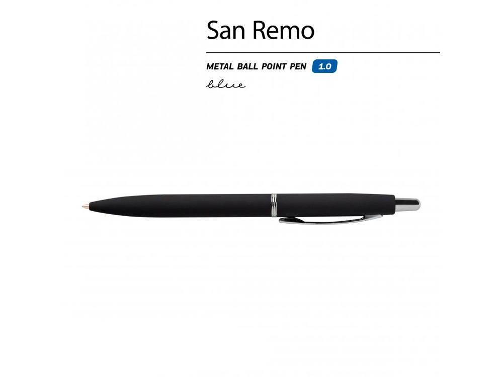 Ручка металлическая шариковая San Remo, софт-тач — изображение 25