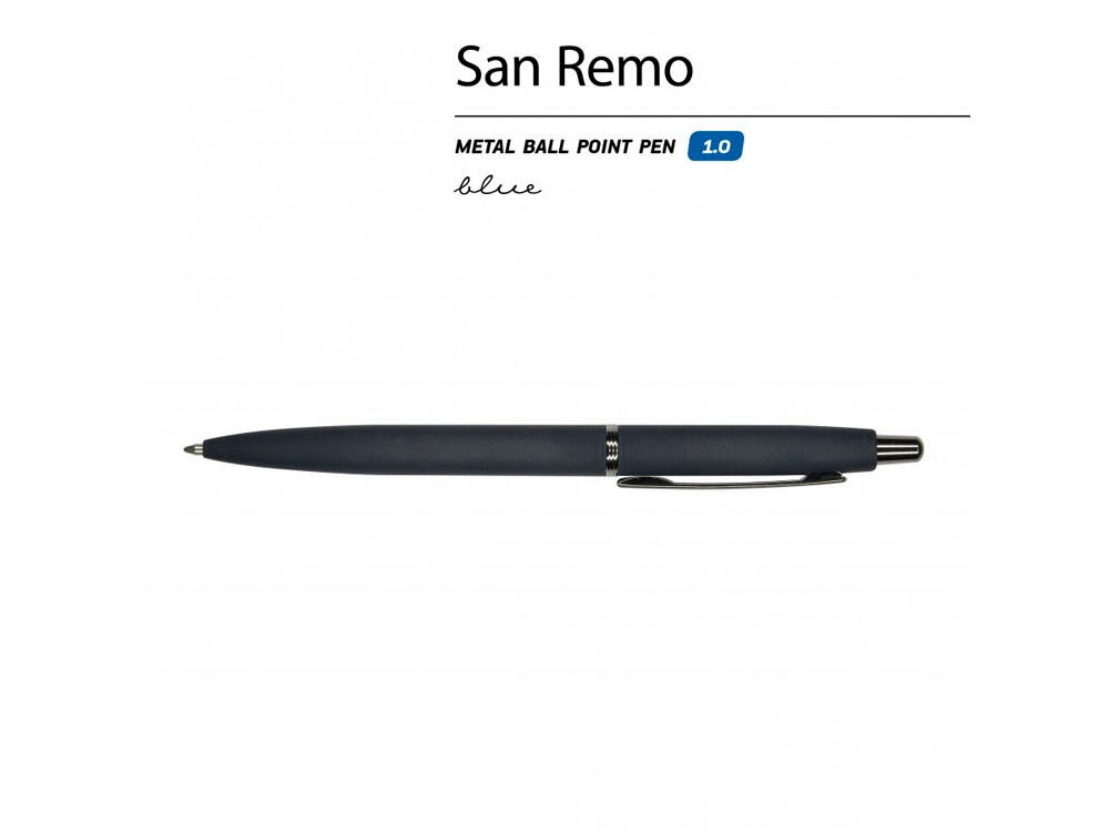 Ручка металлическая шариковая San Remo, софт-тач — изображение 16