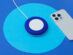 Беспроводное зарядное устройство Disc, 5 Вт, синий