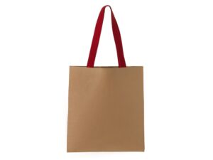 Сумка-шоппер Papyrus из моющейся крафт-бумаги, натуральный, красный