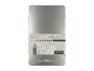 Набор из 12 чернографитовых карандашей Sketch & Art 2Н — 9В